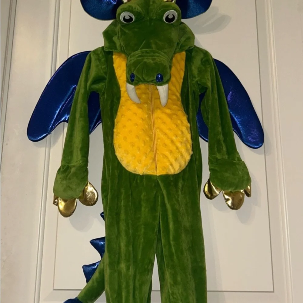 Costume Kids Green Dragon 2T‎ with Blue Wings Dress Up